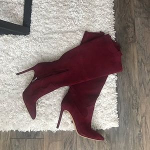 Vince Camuto Real Suede Wine Stain Boots